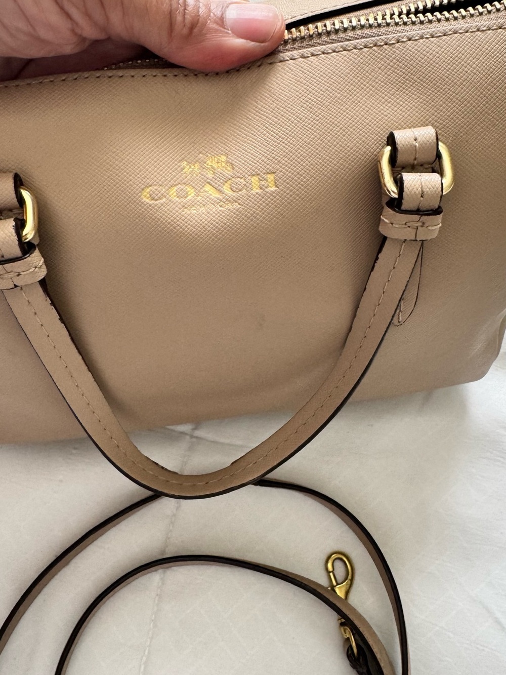 Coach Mini Peyton Bennett bag - Saffiano Leather Satchel - Women